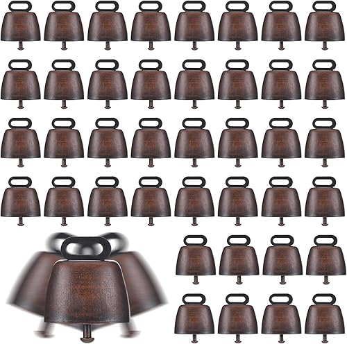40 campanas de cobre para pastoreo de caballo, oveja, campanas pequeñas de latón, ganado, cabra, granja, campanas de bronce ruidosas de larga
