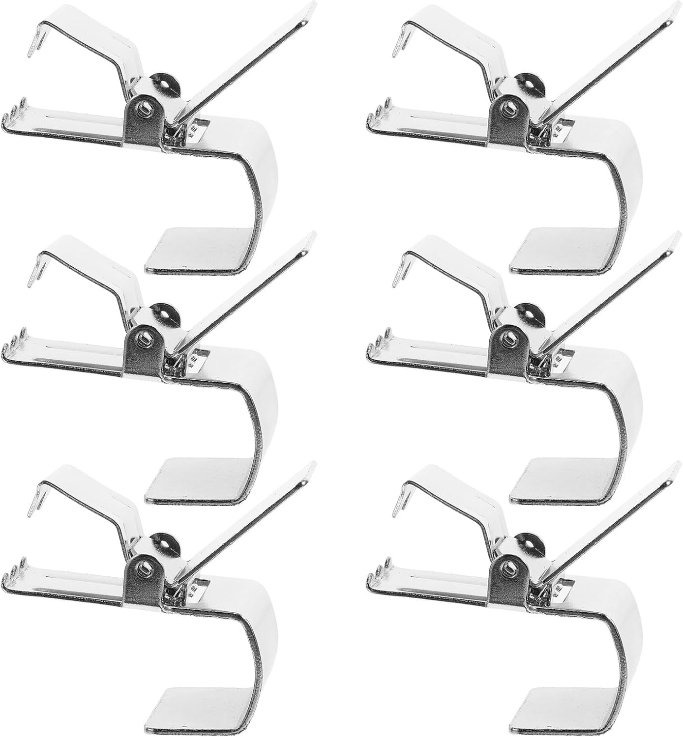 6pcs Stainless Steel Rug Clips and Curtain Holders Heavy Duty Tapestry Grippers for Displaying Carpets and Window Drapes in Home Décor