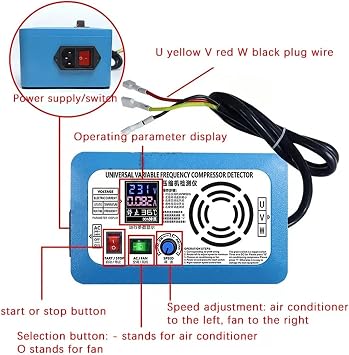 Refrigerator Compressor Inverter Board Tester Pulse Solenoid Valve Inverter Refrigerator Test Tool(1-3HP)