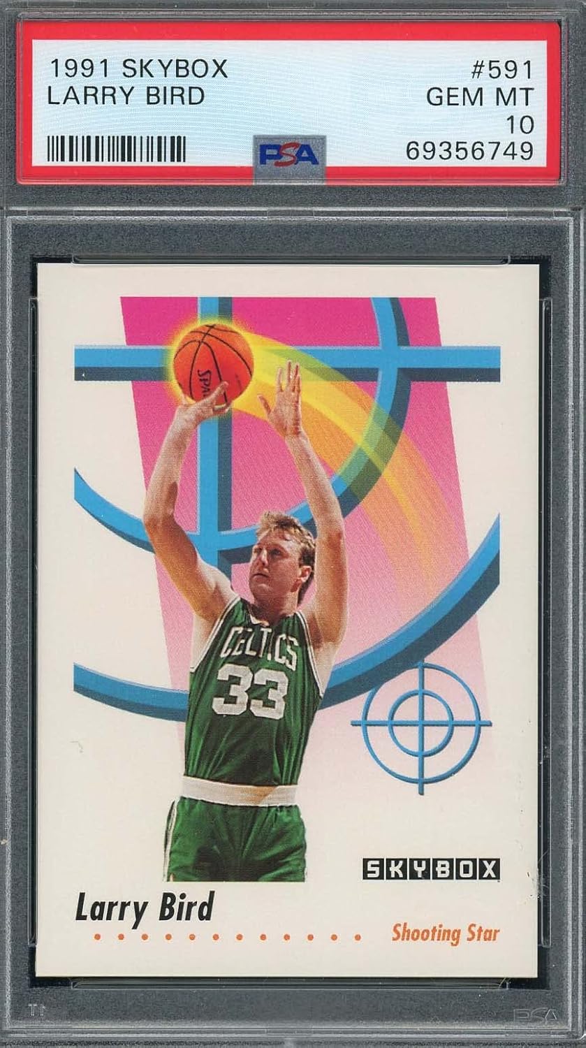 Larry Bird 1991 Skybox Basketball Card #591 Graded PSA 10