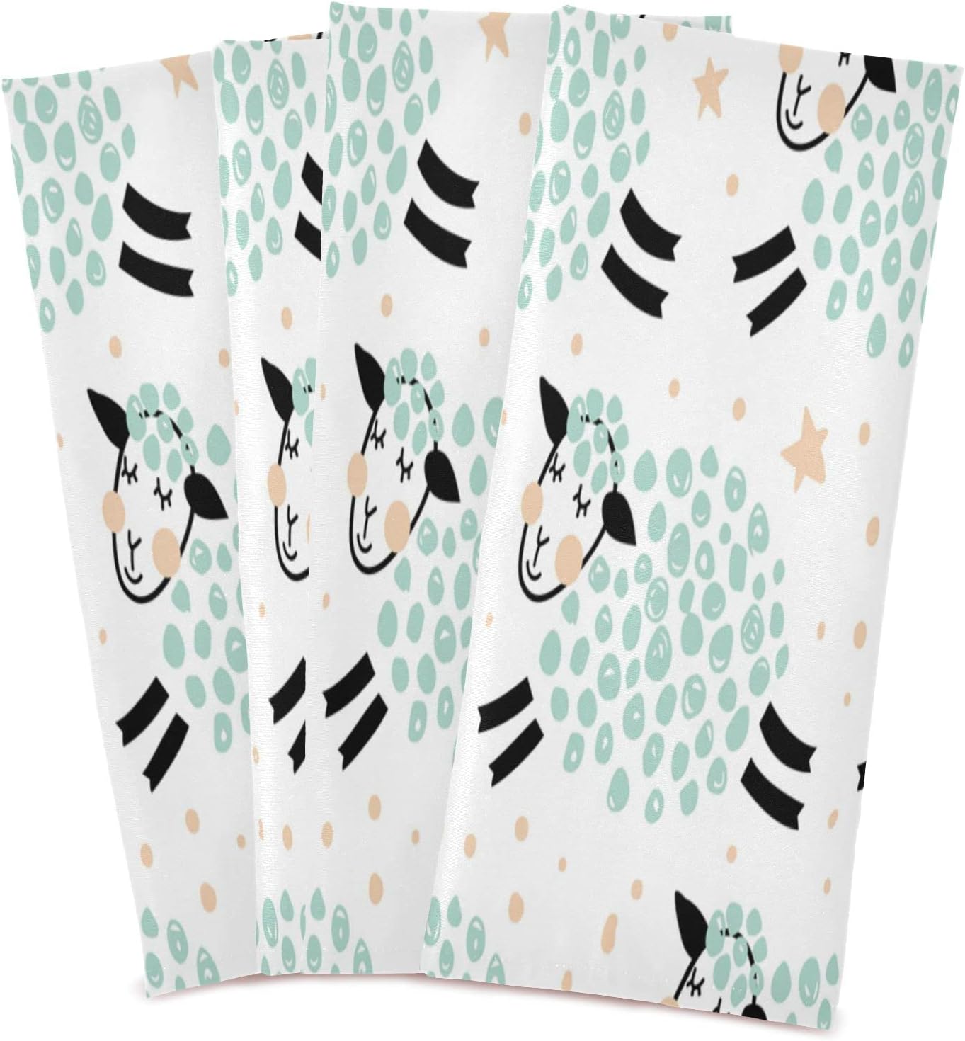 Kitchen Towels 4 Pack Kitchen Dish Towels Reusable Cleaning Cloths Blue