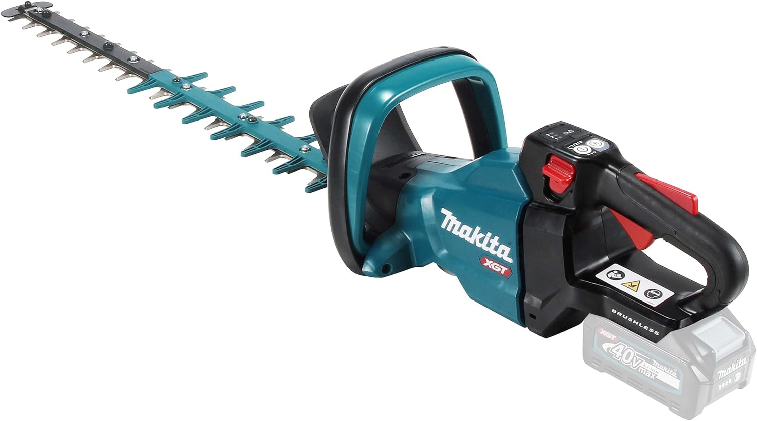 Makita UH004GZ 40V Max Li-ion XGT Brushless 60cm Hedge Trimmer – Batteries and Chargers Not Included Blue