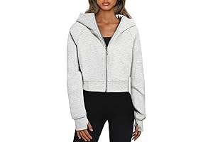 Trendy Queen Womens Zip Up Hoodies: Y2K Crop Tops for Women