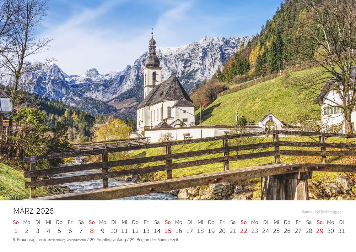 Edition Seidel Premium Kalender Faszinierendes Bayern 2026 Format DIN A3 Wandkalender Europa Deutschland München Schloss Natur Alpen Berge See Zugspitze Christian Müringer