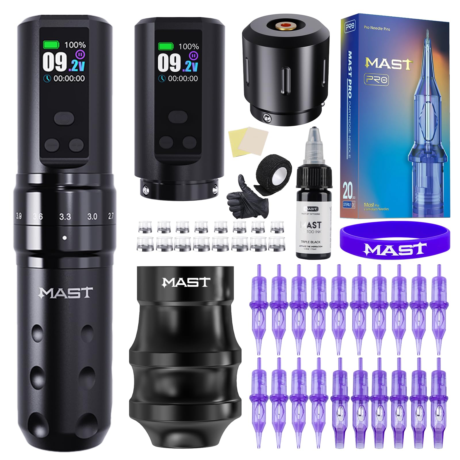 Amazon.com: Mast Fold2 Pro Tattoo Kit Complete Tattoo Gun Machine