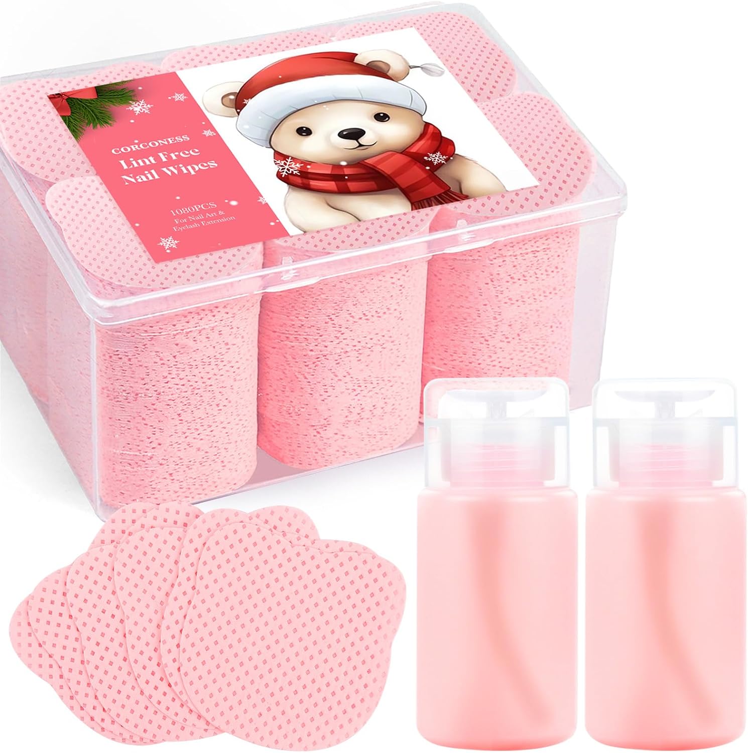 Lint Nail Wipes Acetone Dispensers Kit – Nail Polish Remover Wipes