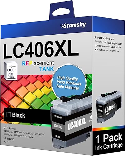 LC406XL LC406 Cartuchos de tinta negra de alto rendimiento para cartuchos de tinta Brother LC406 XL LC-406 compatibles con Brother MFC-J4335DW
