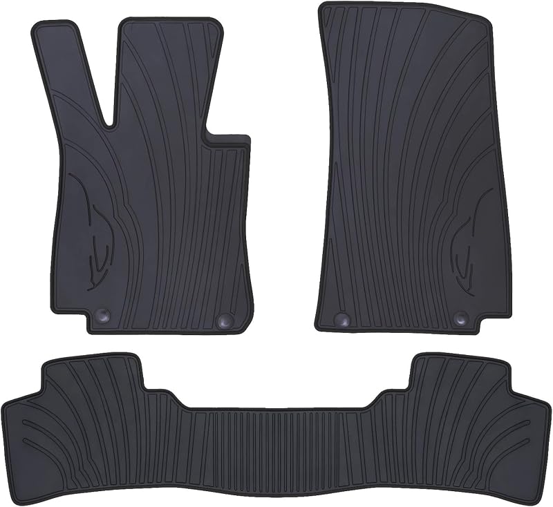 Tapete automotivo de borracha para Mercedes-Benz GLC 250, GLC 300 e GLC 350e 2016 a 2022, preto, sob medida, uso interno