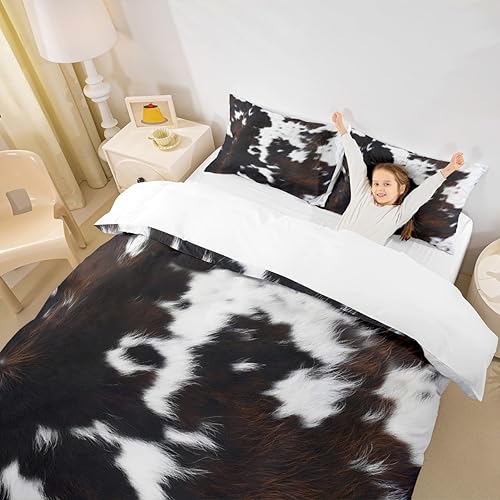 Miniatura 10 de Homewish Bonita funda de edredón de elefante para niños y niñas, funda de edredón de cuadrícula azul, tamaño matrimonial, juego de ropa de cama de