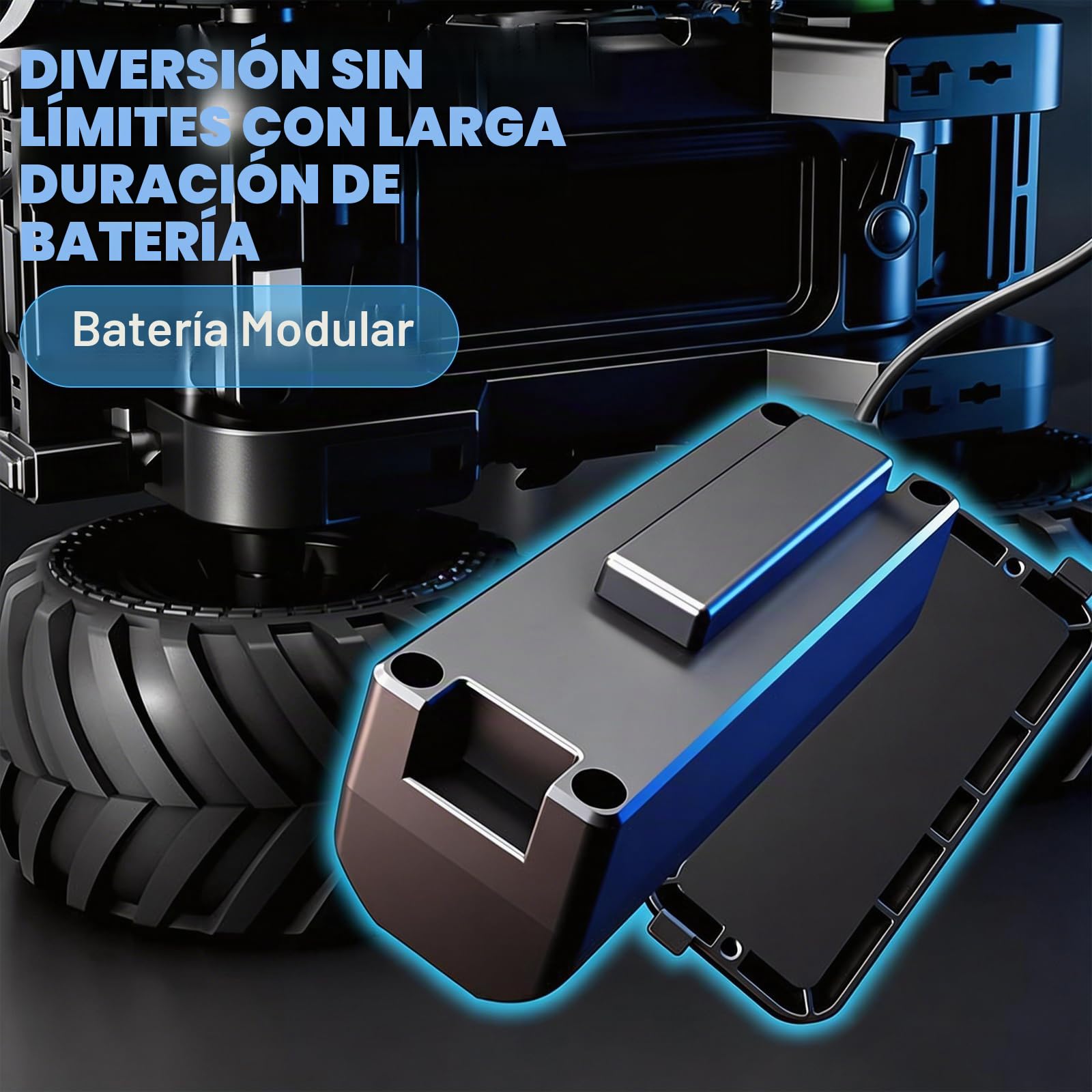 Coche Teledirigido Anfibio para Niños, 2.4GHz 4WD 360° Rotación Impermeable Monster Truck, Todo Terreno Off Road RC Coche