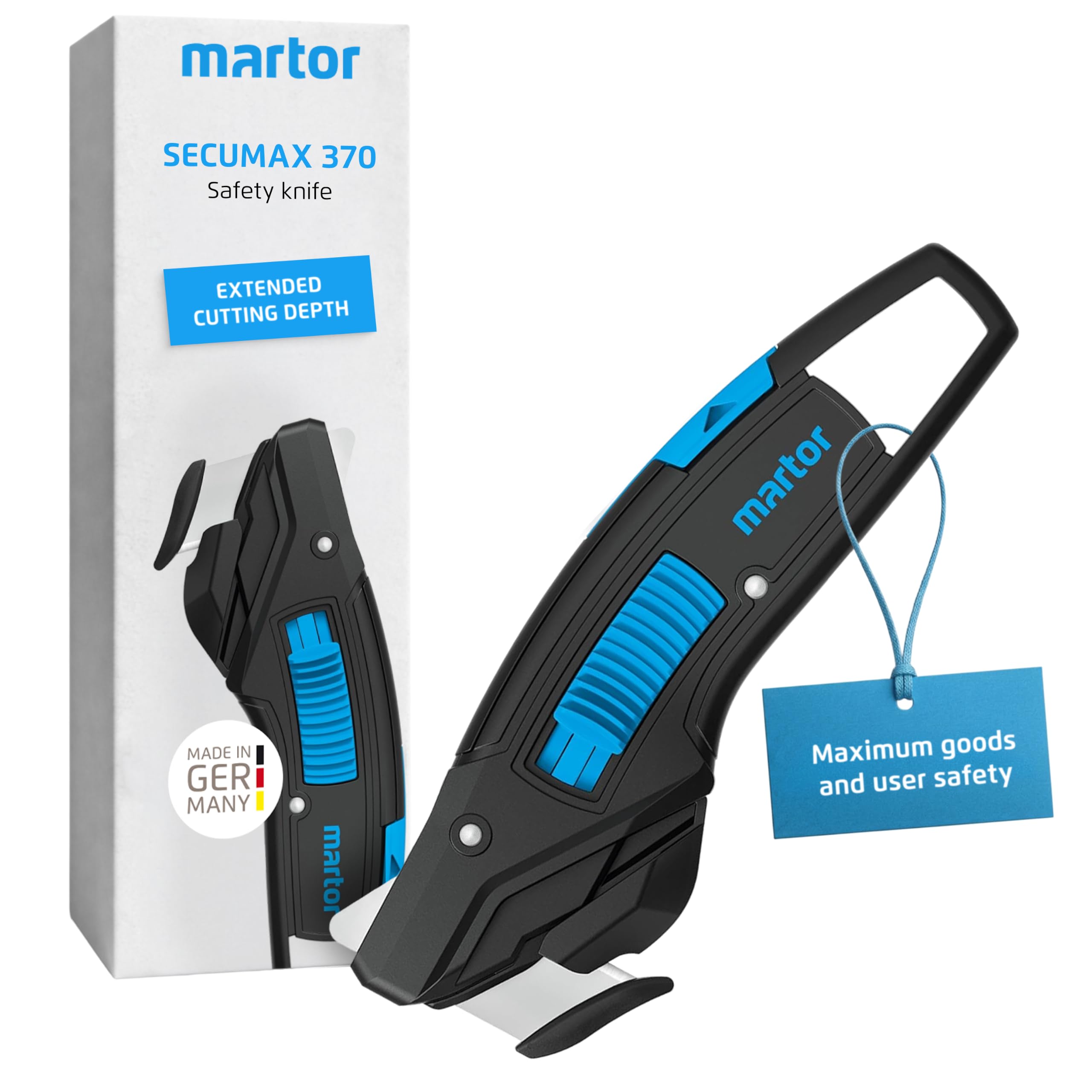 MARTOR SECUMAX 370 Safety Knife, Tape Splitter, Concealed, 6-10 mm Depth