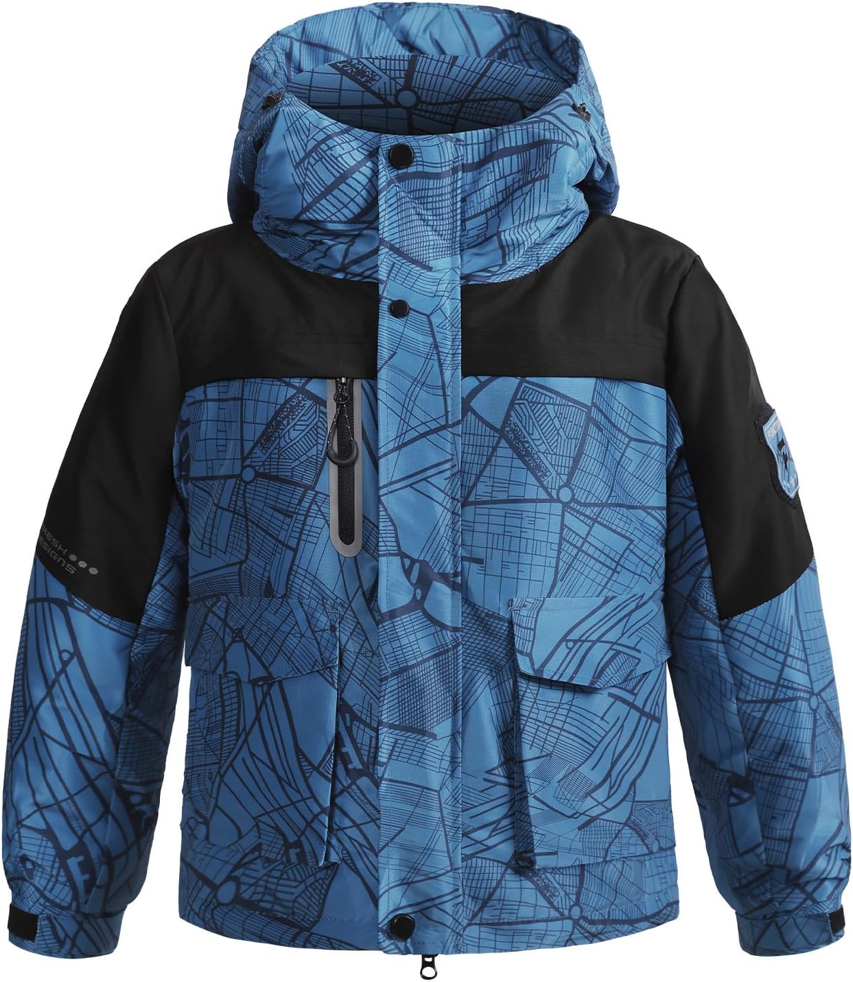 Boy's Ski Winter Coat - Waterproof Insulated Lightweight Snow Jacket Windproof Warm Hooded Outerwear for Kids