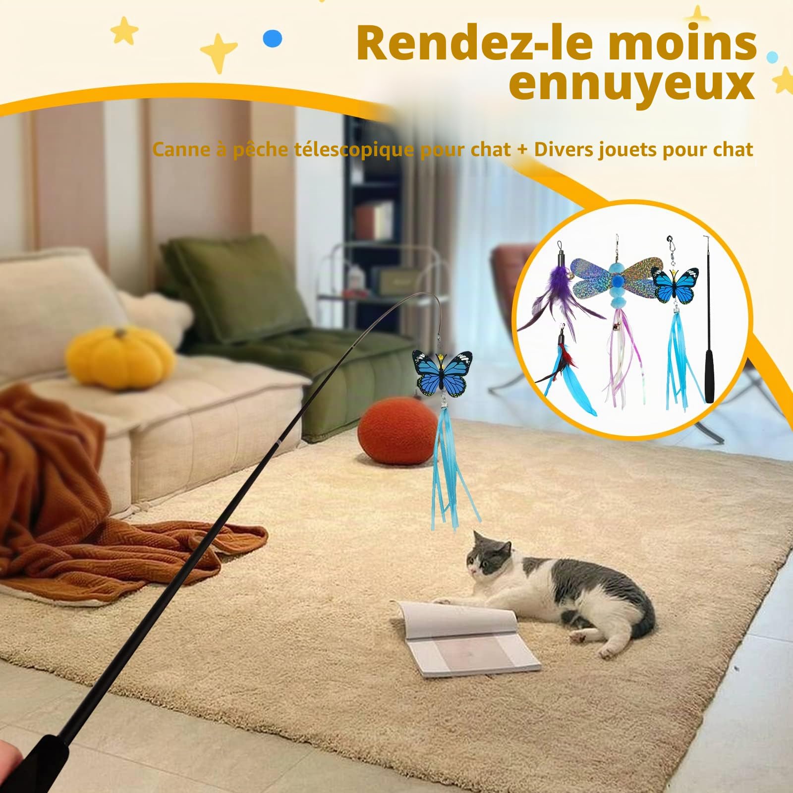 37 Pièces Kit pour Chat - Jouets Animaux Domestiques avec Balle, Jeux, Boule et Tunnel pour Chaton