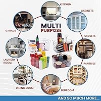 Vista 5 de Clear Plastic Storage Bins with Lids, Perfect for Kitchen Organization or Pantry Organization and Storage, Stackable Fridge Organizer Bins, Storage