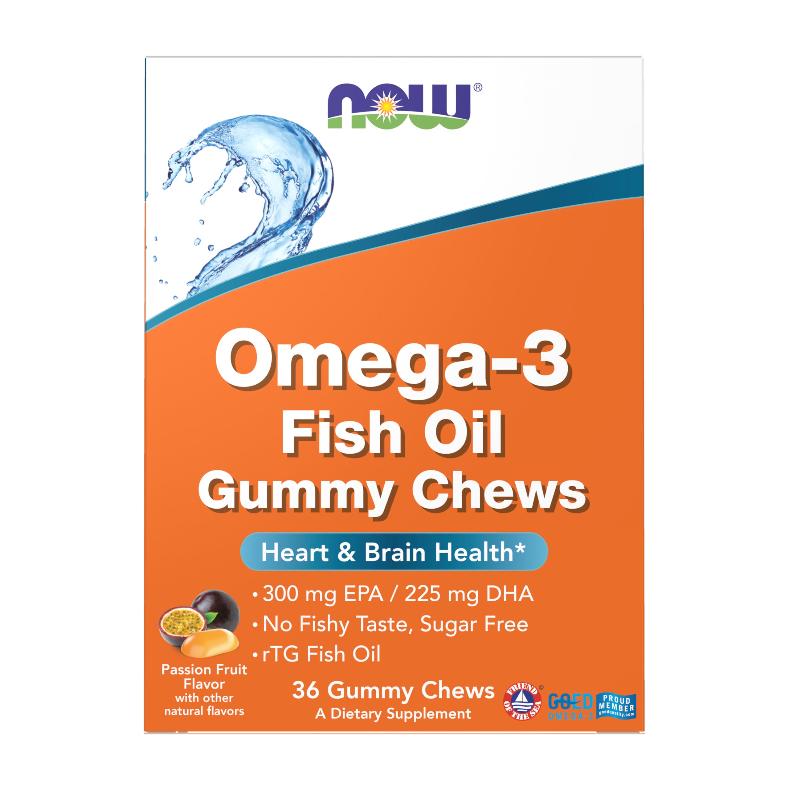 Now Supplements, Omega-3 Fish Oil Gummy Chews, 36 Gummy Chews