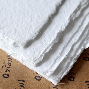 Artway Indigo - A5 Cotton Rag Paper - 100% Cotton/Handmade - 350gsm Mid Texture - A5 (25 Sheets), Natural White