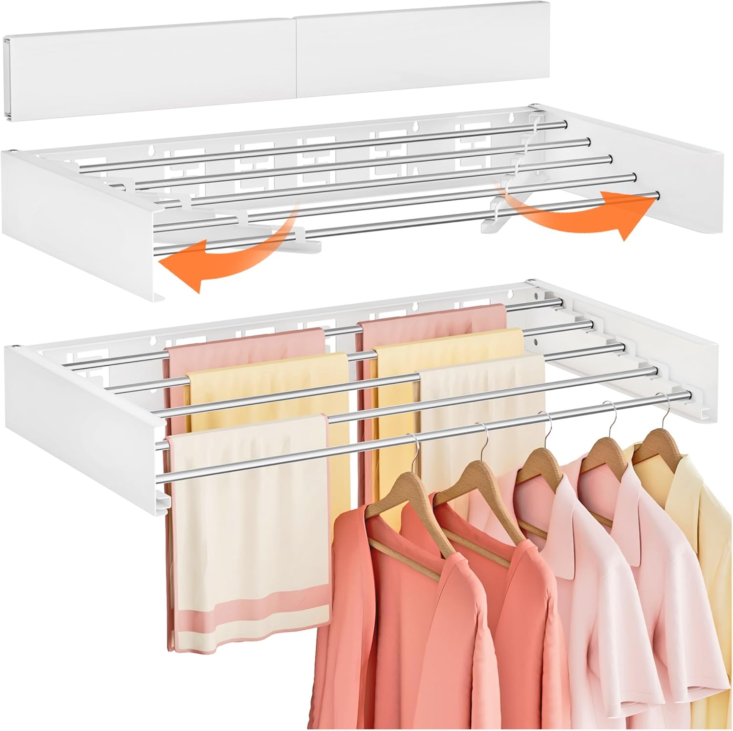 Invisible Folding Wall Drying Rack: Maximize Space