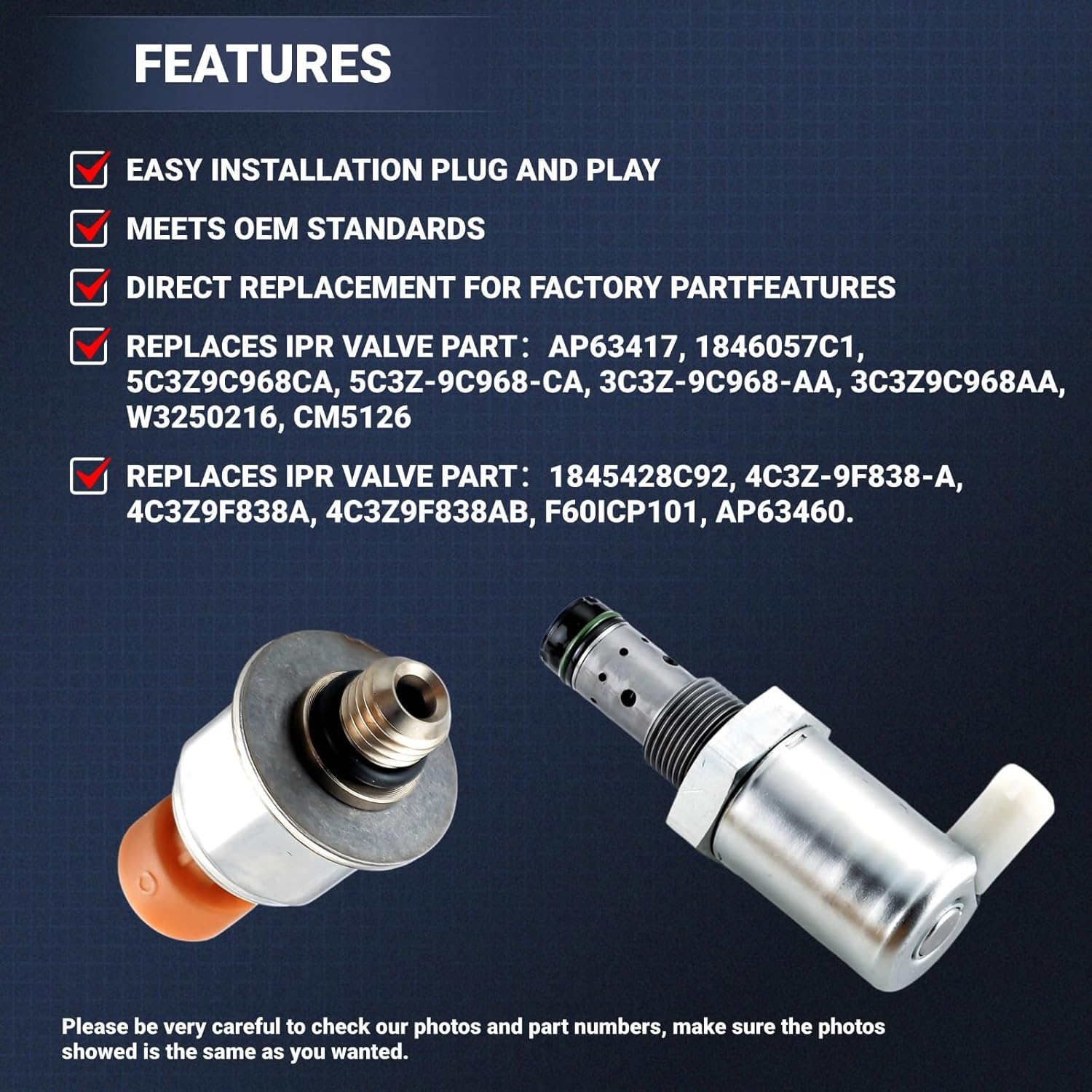 6.0 Powerstroke IPR Valve Fuel Injector Pressure Regulator with ICP Sensor and Pigtail for Ford F250 F350 F450 F550 E350 E450 Replace 5C3Z-9C968-CA 1846057C1 3C3Z-9C968-AA