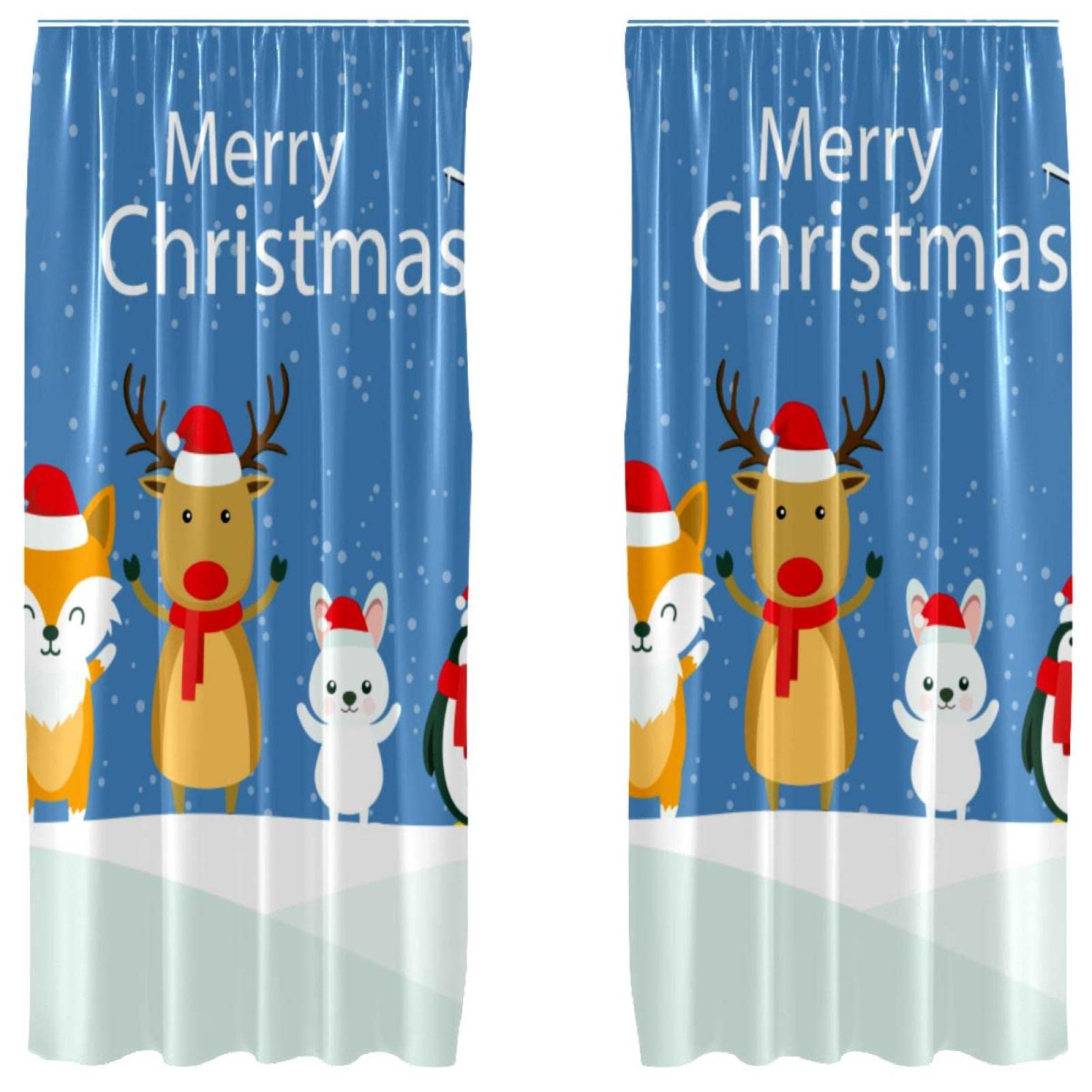 Rideaux occultants de Noël 140x213 double rideau thermique