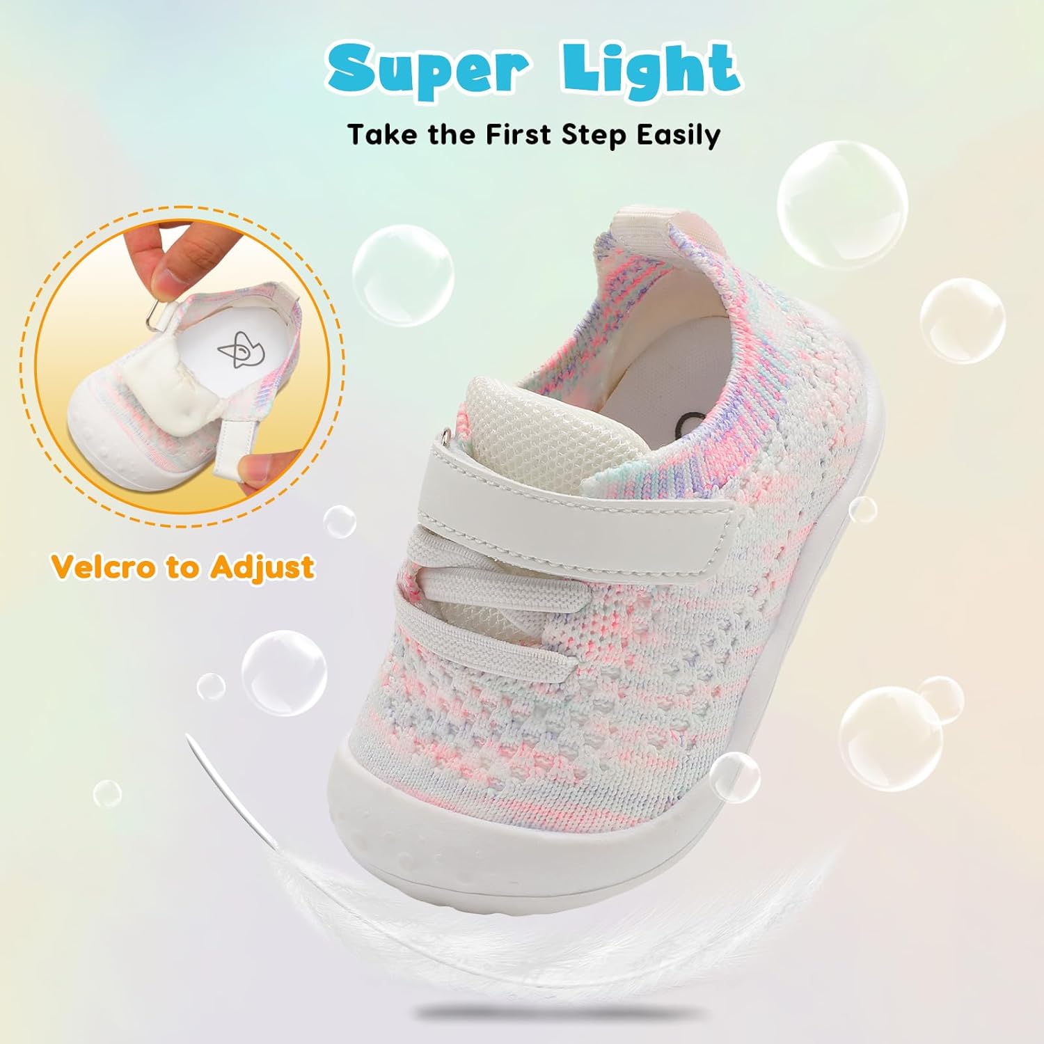 LeIsfIt Baby Shoes Girls Boys First Walking Shoes Infant Sneakers Crib Shoes Lightweight Non-Slip Shoes - Image 6