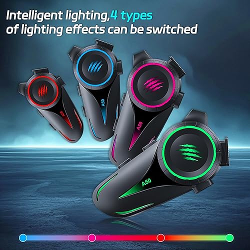 Miniatura 2 de Casco de motocicleta Bluetooth con altavoz para casco de exterior, con cancelación de ruido, auriculares inalámbricos Bluetooth ultrafinos para