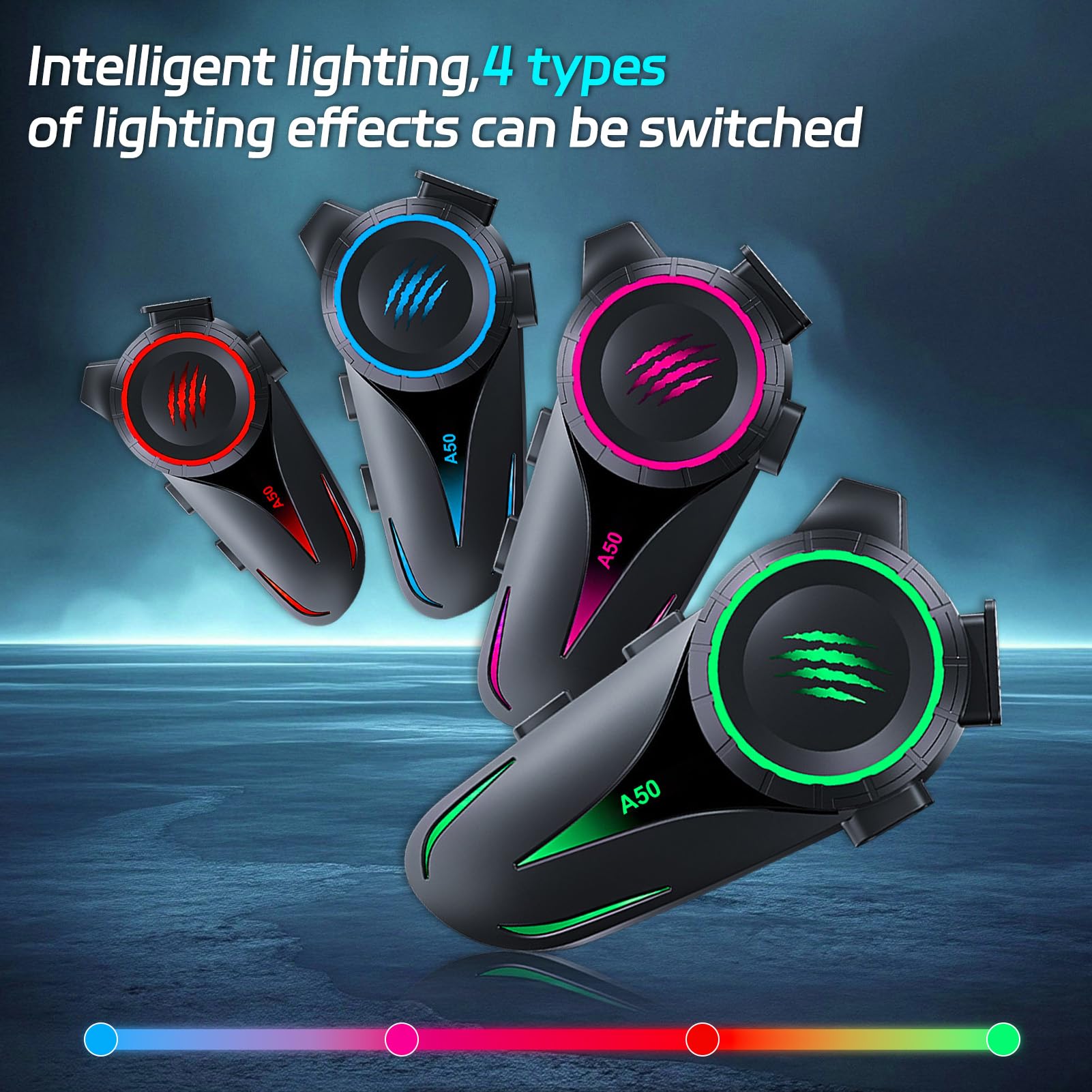Auricolare Bluetooth per casco da motociclo,Auricolare esterno,Auricolare sportivo impermeabile,Altoparlanti a mani libere,Chiamata musicale 1000mAh