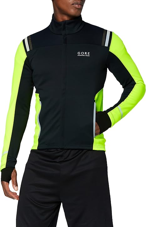 GORE RUNNING WEAR, Giacca Corsa Uomo, Calda e traspirante, GORE WINDSTOPPER  Soft Shell, MYHTOS 2.0 WS SO, JWSMYM : Abbigliamento