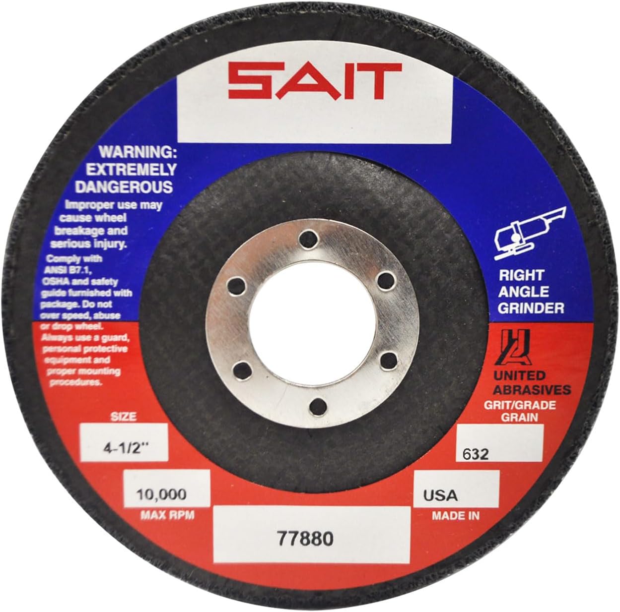 77880 4-1/2 X 7/8 Non-Woven Unitized Wheels Type