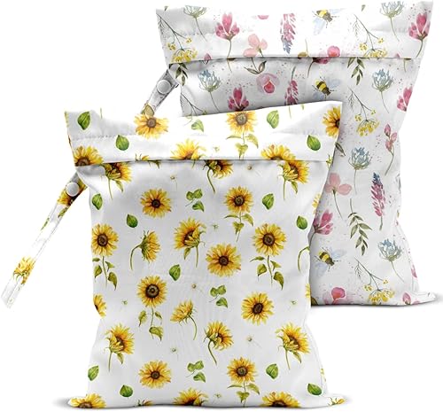 2 bolsas húmedas, bolsa húmeda para traje de baño, viajes, playa, piscina, pañales, ropa sucia de yoga, gimnasio, artículos de tocador, bolsa de