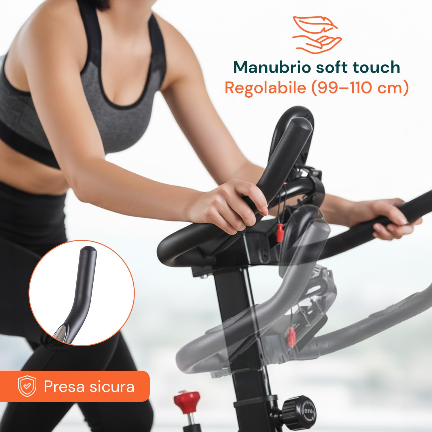 Wintem Wewnętrzny regulowany rower treningowy z 5 funkcjami, 4 kg koło zamachowe i wyściełane siedzisko | Cichy trening nóg i pośladków | Wytrzymała stalowa konstrukcja do domowej siłowni