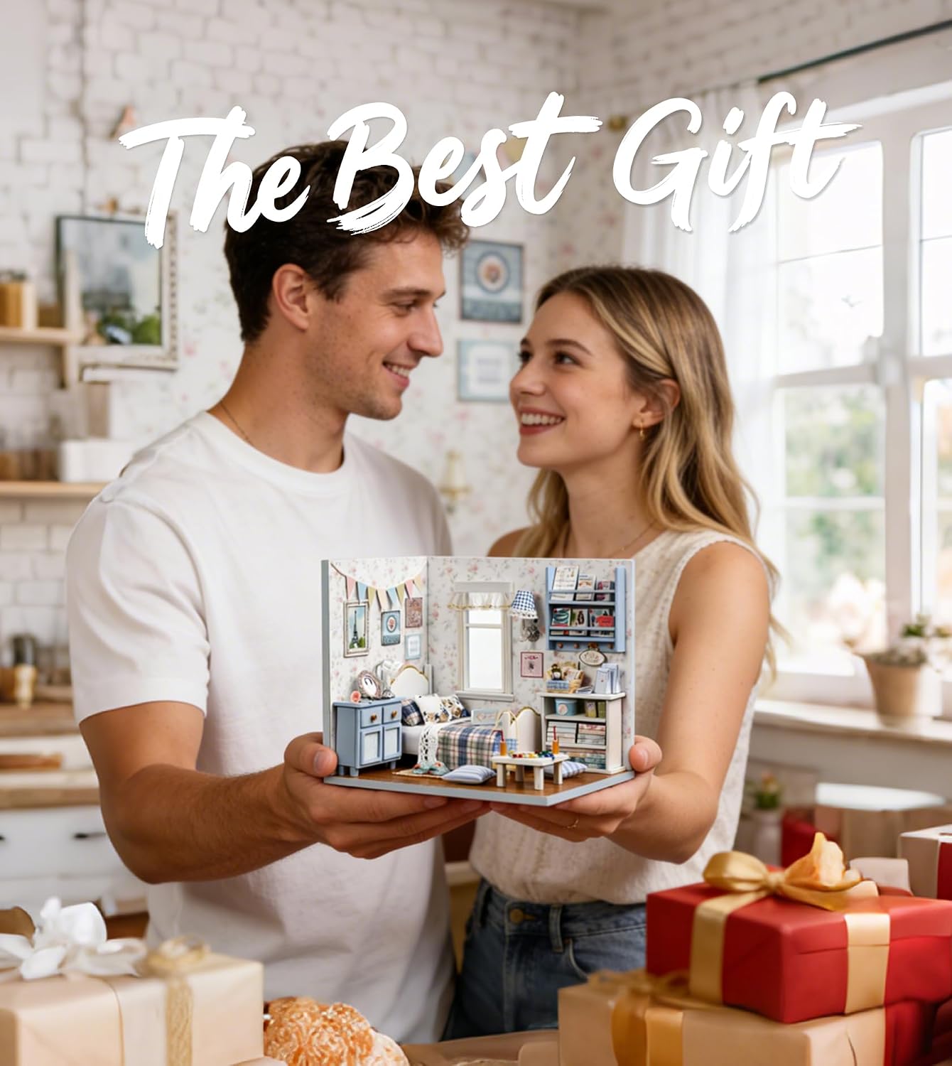 Spilay DIY Miniature House Kit for Adults, Miniature Dollhouse Building Kit | With Warm LED Light & Detailed Furniture, Creative DIY Craft for Bookshelf Decor, Room Decoration & Gift Giving