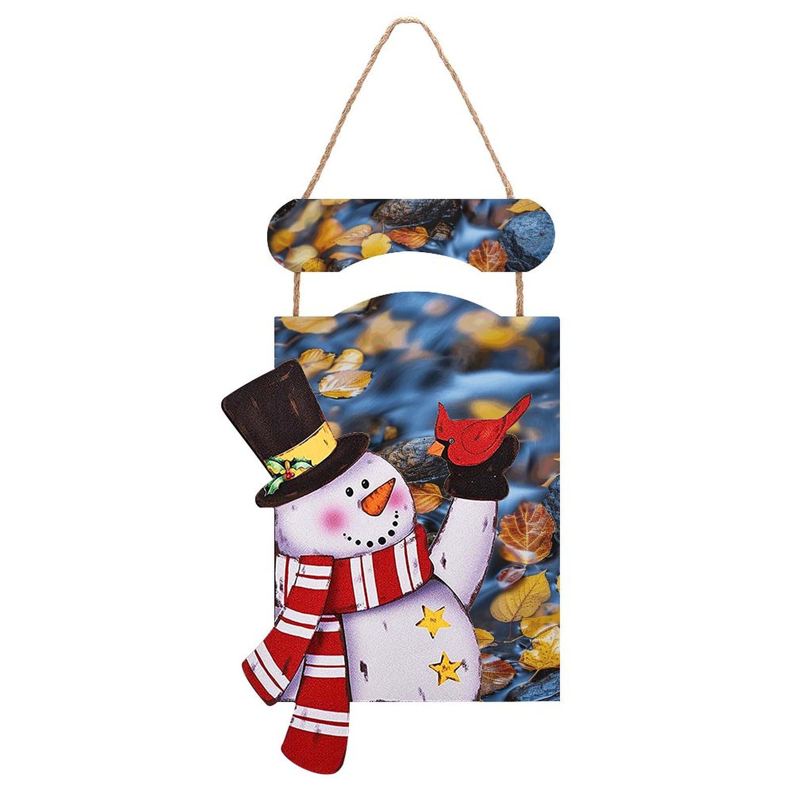 Peinture de Noël en bois bonhomme de neige à offrir pour les fêtes