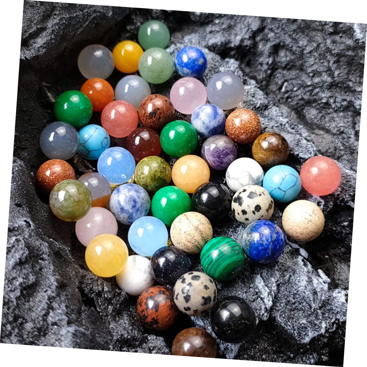 EXCEART 250piezas Abalorios De Pulidos Para Manualidades Perlas Sueltas Para Joyería Decoración De Pulseras y De Accesorios De Bricolaje