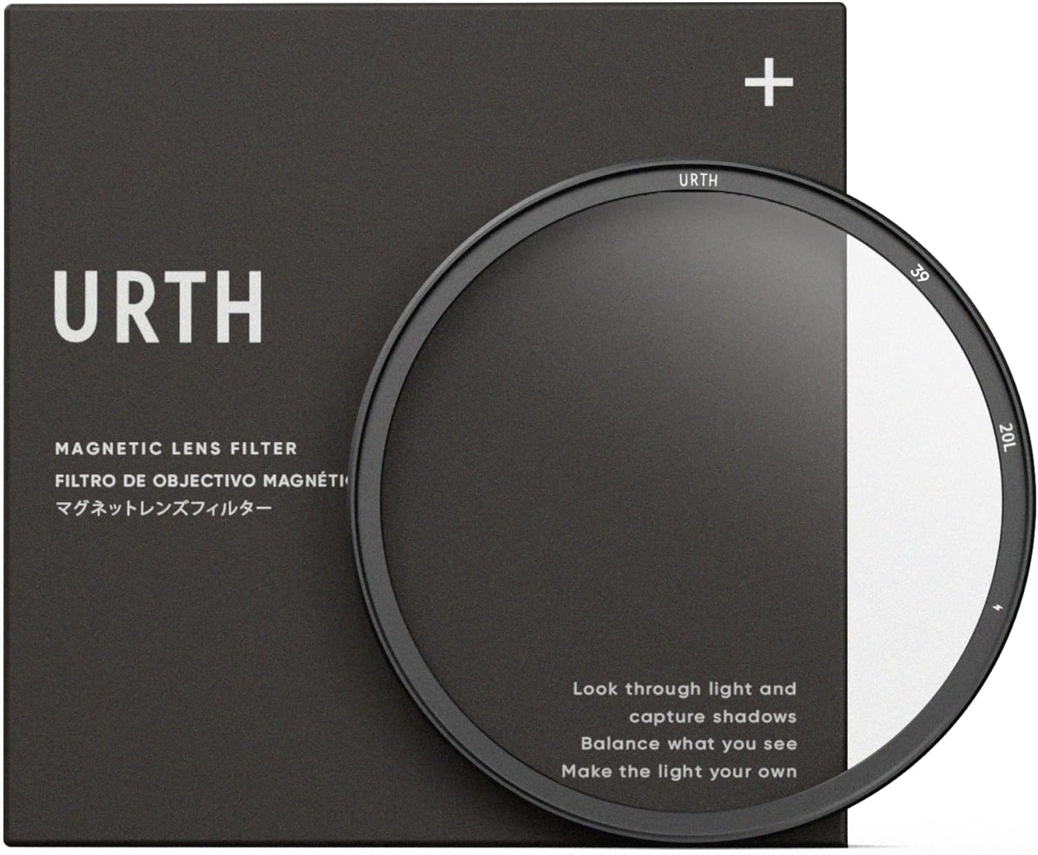 Urth 39mm Magnetic Ethereal Black Mist ¼ Diffusion Lens Filter (Plus+) — Cinematic Effect with 20-Layer Nano-Coated Particles to Diffuse Light