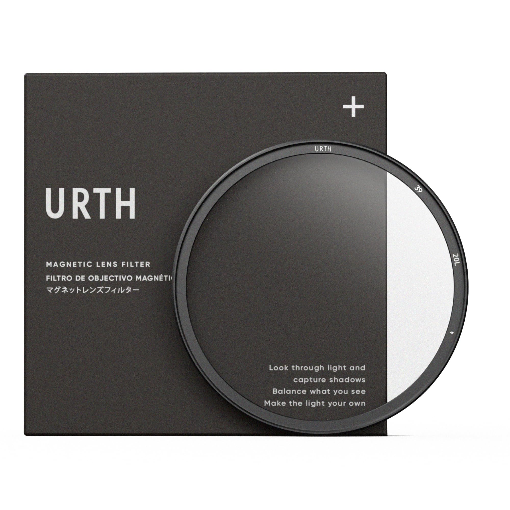 Urth 39mm Magnetic Ethereal Black Mist ¼ Diffusion Lens Filter (Plus+) — Cinematic Effect with 20-Layer Nano-Coated Particles to Diffuse Light