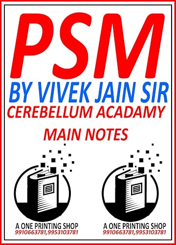 PSM BY VIVEK JAIN SIR WITH DIGITAL COLUR PRINT LATEST EDITION NOTES (SPIRAL BINDING)(CEREBELLUM ACADAMY FULL NOTES)