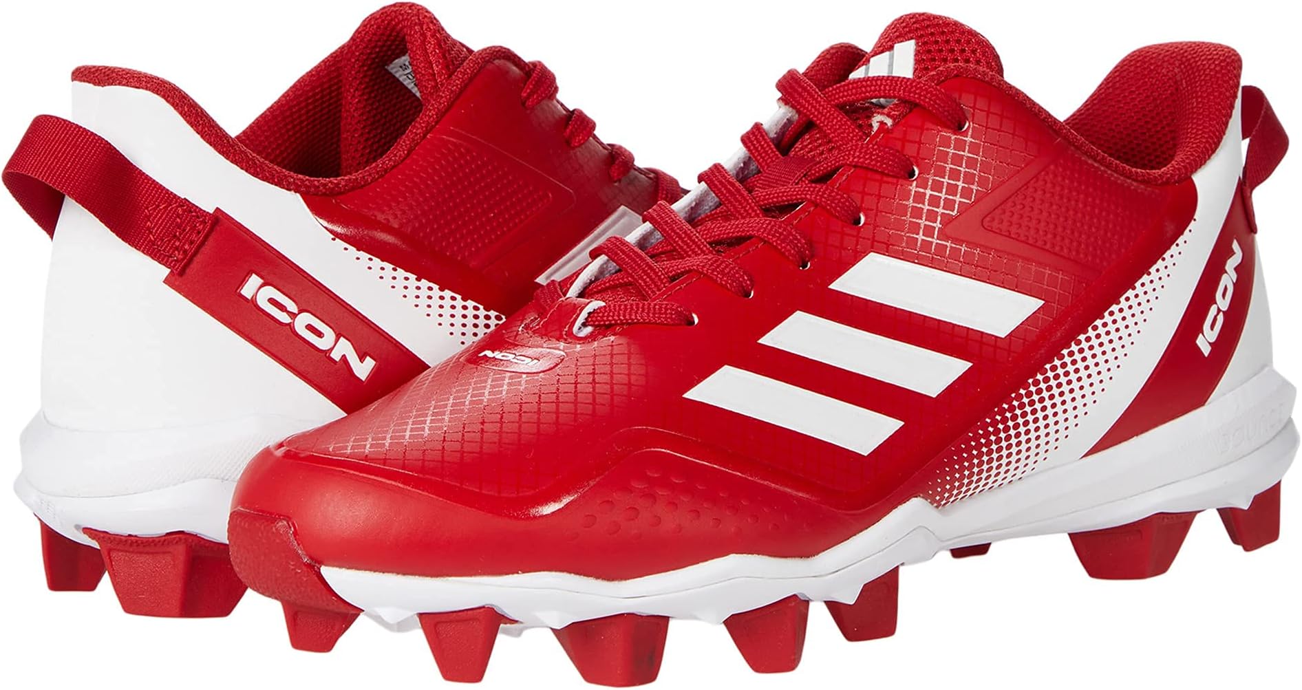 adidas red white and blue baseball cleats