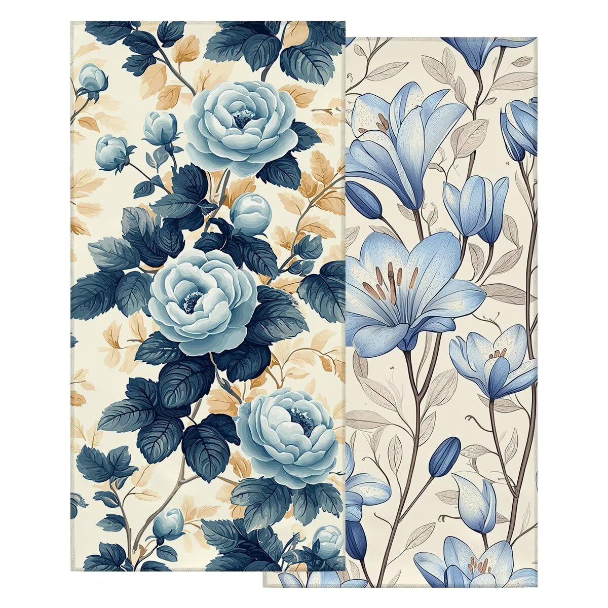 Toalla Playa 80x160 cm, Toalla Gimnasio Microfibra Secado Rapido, Juego de 2 Antiarena Toallas de Playa, Ligera Compacta Toallas Microfibra Grande para Viaje, Regalo Hombre Regalo Mujer (Flor) -4725