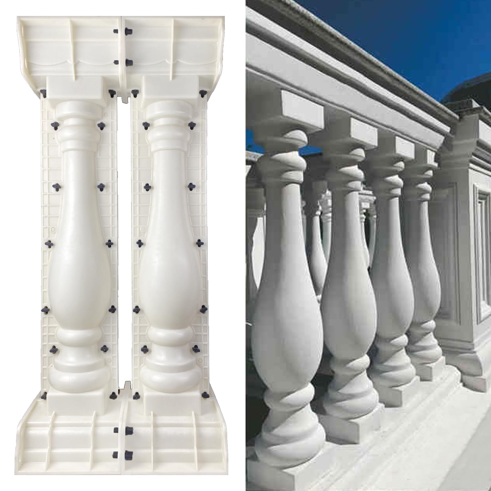 Cement Block Railing Decorative Concrete Railings 6 To 10 Foot Modern EZ Steel Wall Rail