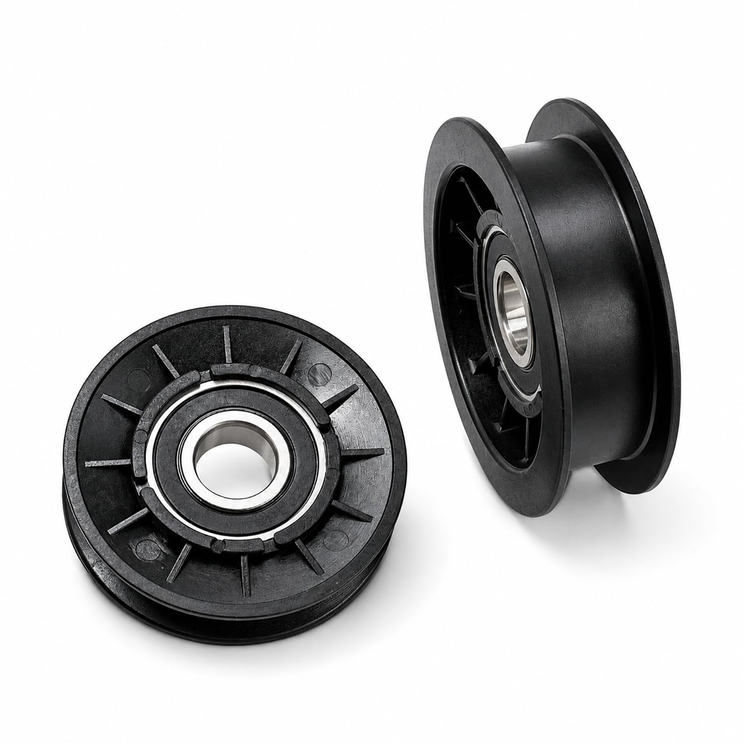 GX20286 GX20287 V Idler Pulley ＆ Flat Pulley Kit Compatible with John Deere AUC20392 AUC20393 Lawn Tractors LA100 LA105 D105 D140 L100 L111 Lawn Tractor Drive Belt Idler Kit