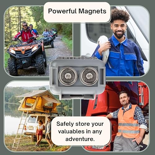 Miniatura 4 de Hide A Key Outside with Our magnetic key box for under car - magnetic box key holder under car with 2 strong neodymium magnets