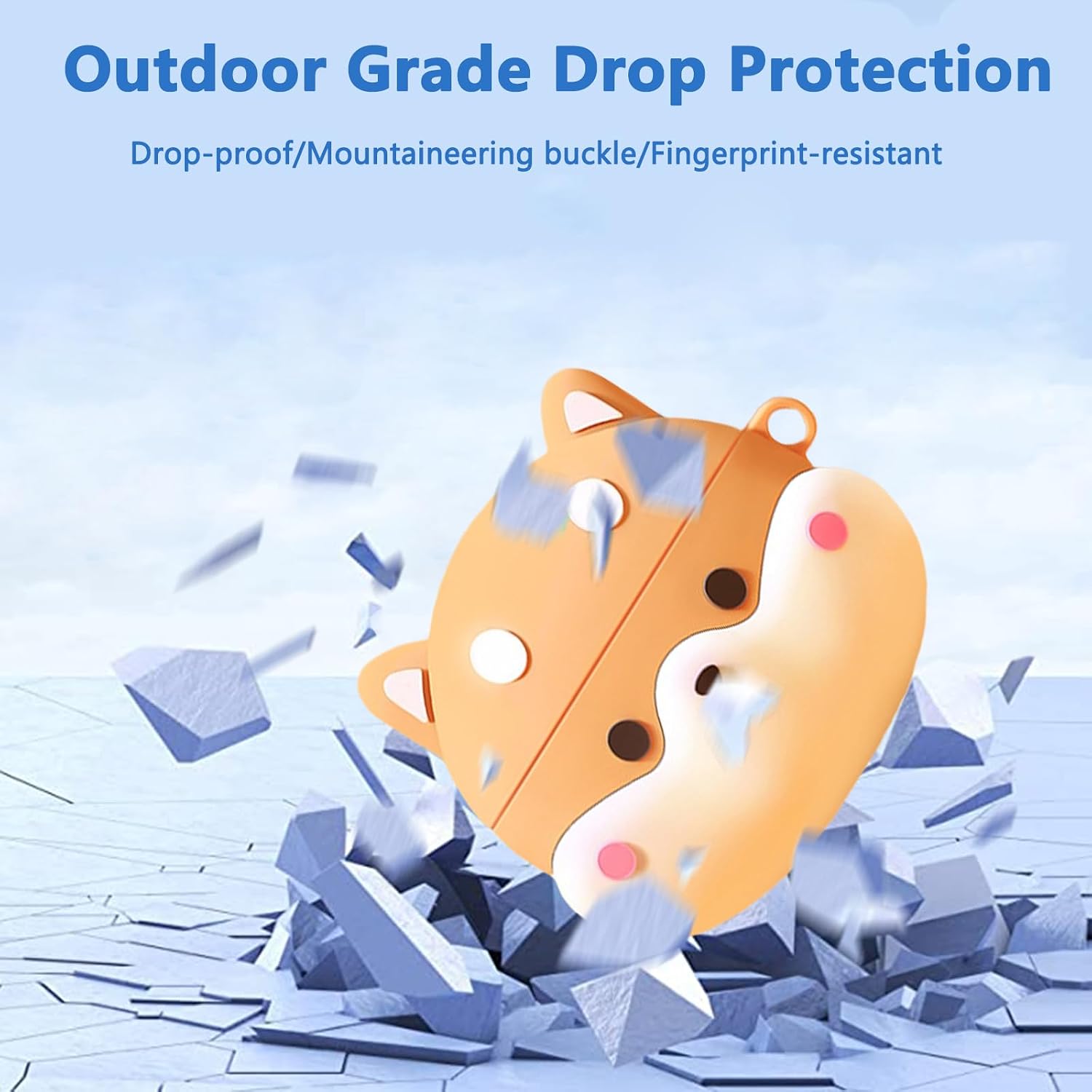 SKPY Compatible with Bose QuietComfort Earbuds II (2022) / Ultra Earbuds (2023) 3D Corgi Anti-Fall Case with Carabiner Cleaning Tools Protective Cover image 3