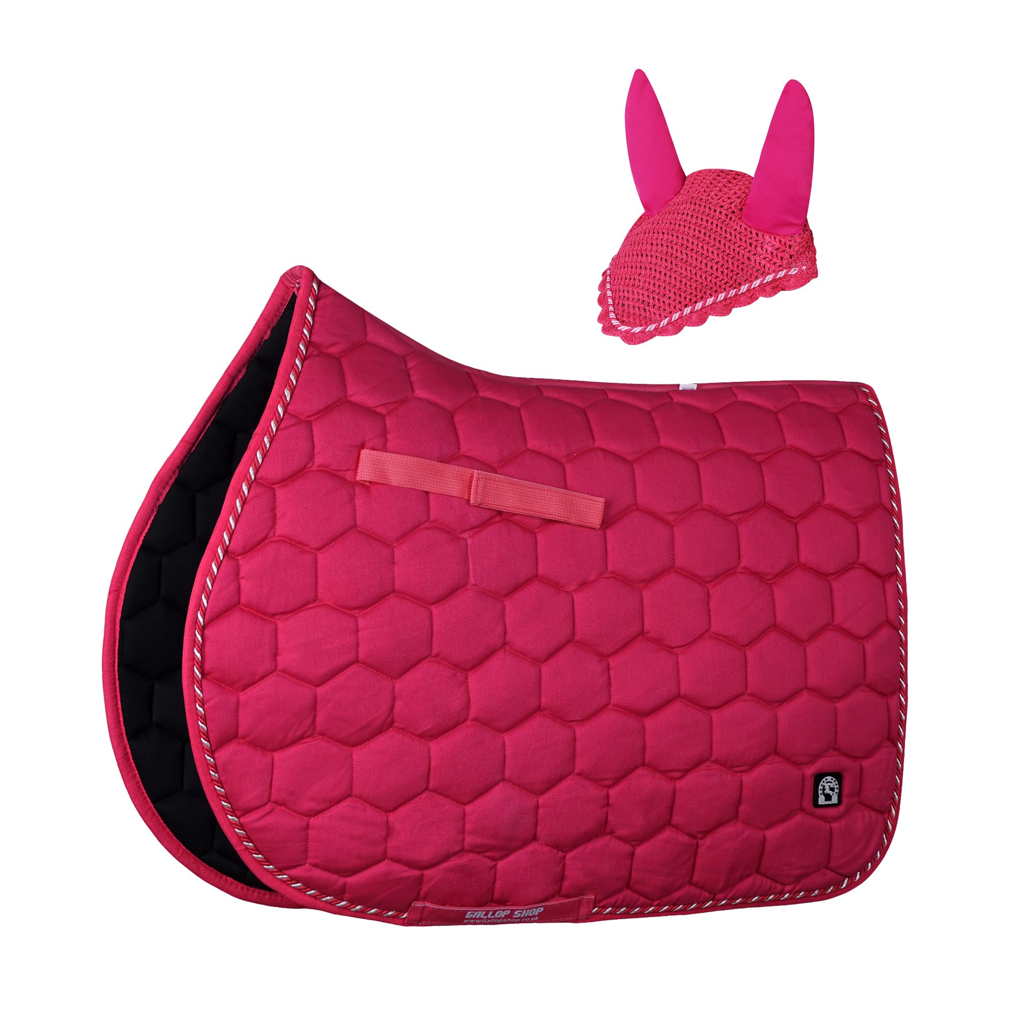 General Saddle Pad for Horse, Football Box Design (Hot Pink, Full)