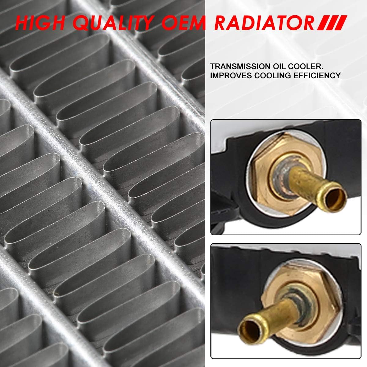 Auto Dynasty Radiator Compatible with 1993-1999 Altima AT/MT, DPI 1573 Factory Style 1-Row Cooling Radiator, Aluminum Core