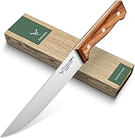 Vista 7 de TAN REN Cuchillo deshuesador de 5 pulgadas para cortar carne, cuchillo flexible de pechuga, cuchillo de talla pequeño para deshuesar, cuchillos