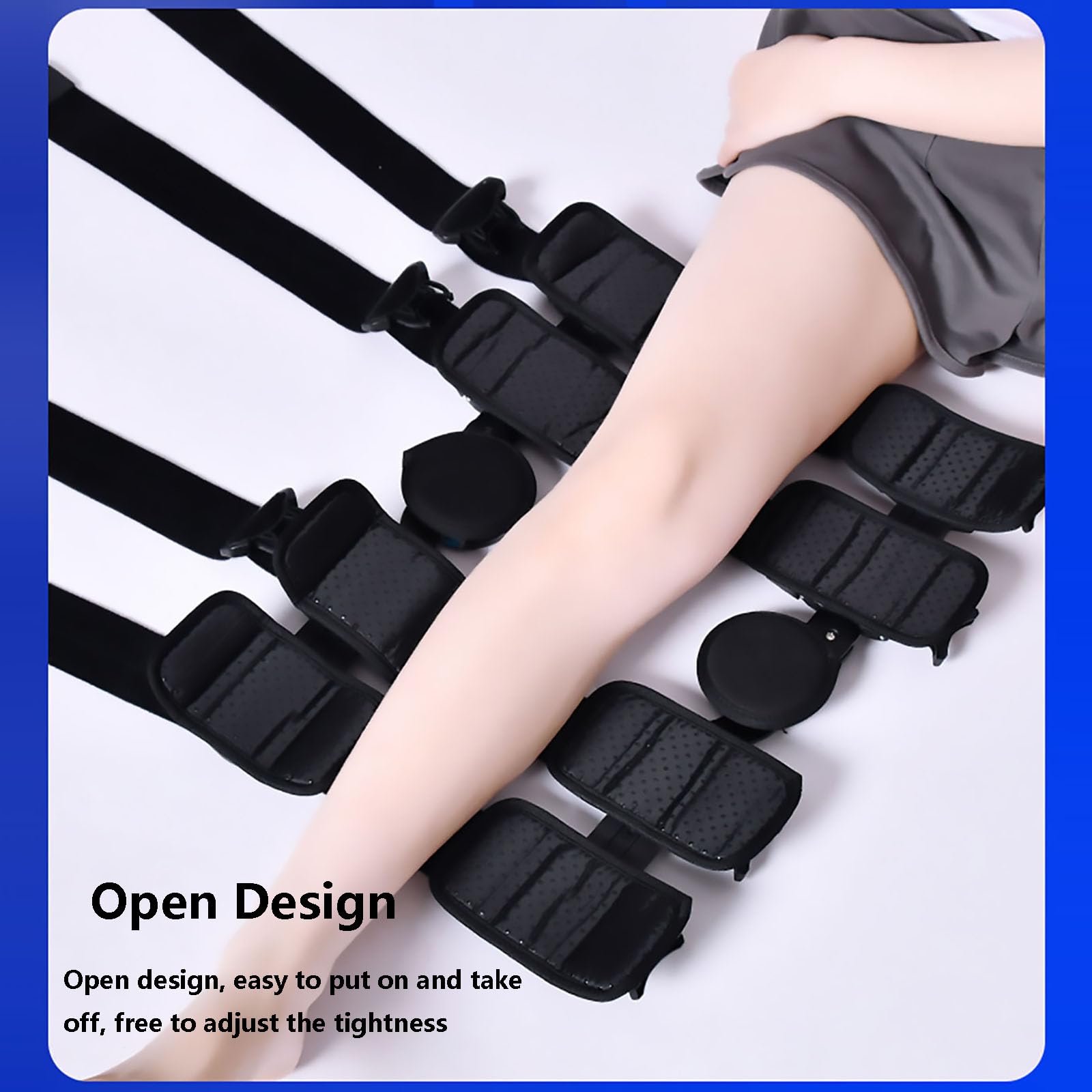 HAILM Knee Brace, Estabilizador Piernas Ajustables, Llave Rodilla con Bisagras para Lesiones Ligamento Ortopédico, Protección Seguridad, Lágrima Menisco, Pierna Izquierda