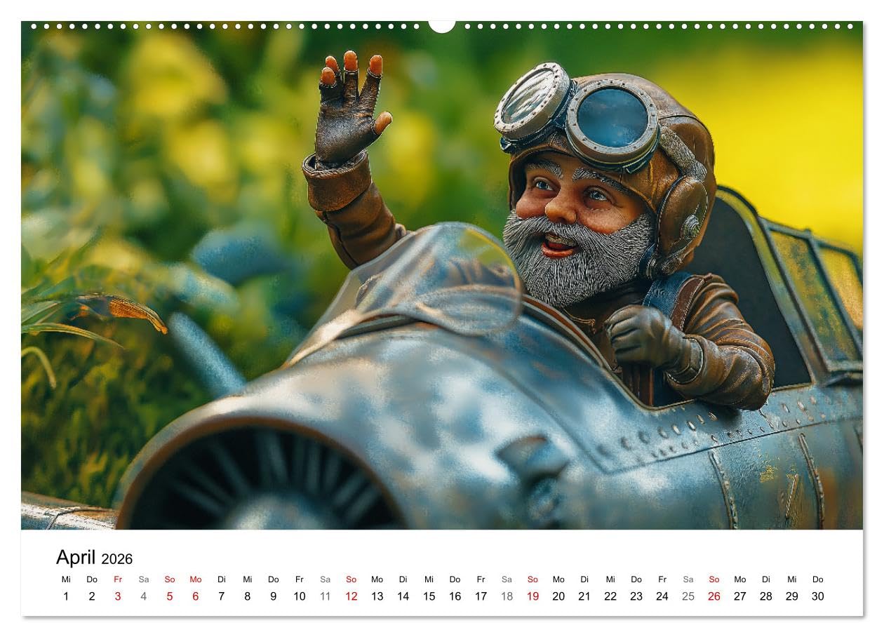 Berufe der Gartenzwerge (hochwertiger Premium Wandkalender 2026 DIN A2 quer), Kunstdruck in Hochglanz: Gartenkalender mit lustigen Gartenzwergen in ... Wichtel-Fans und all (CALVENDO Spass)