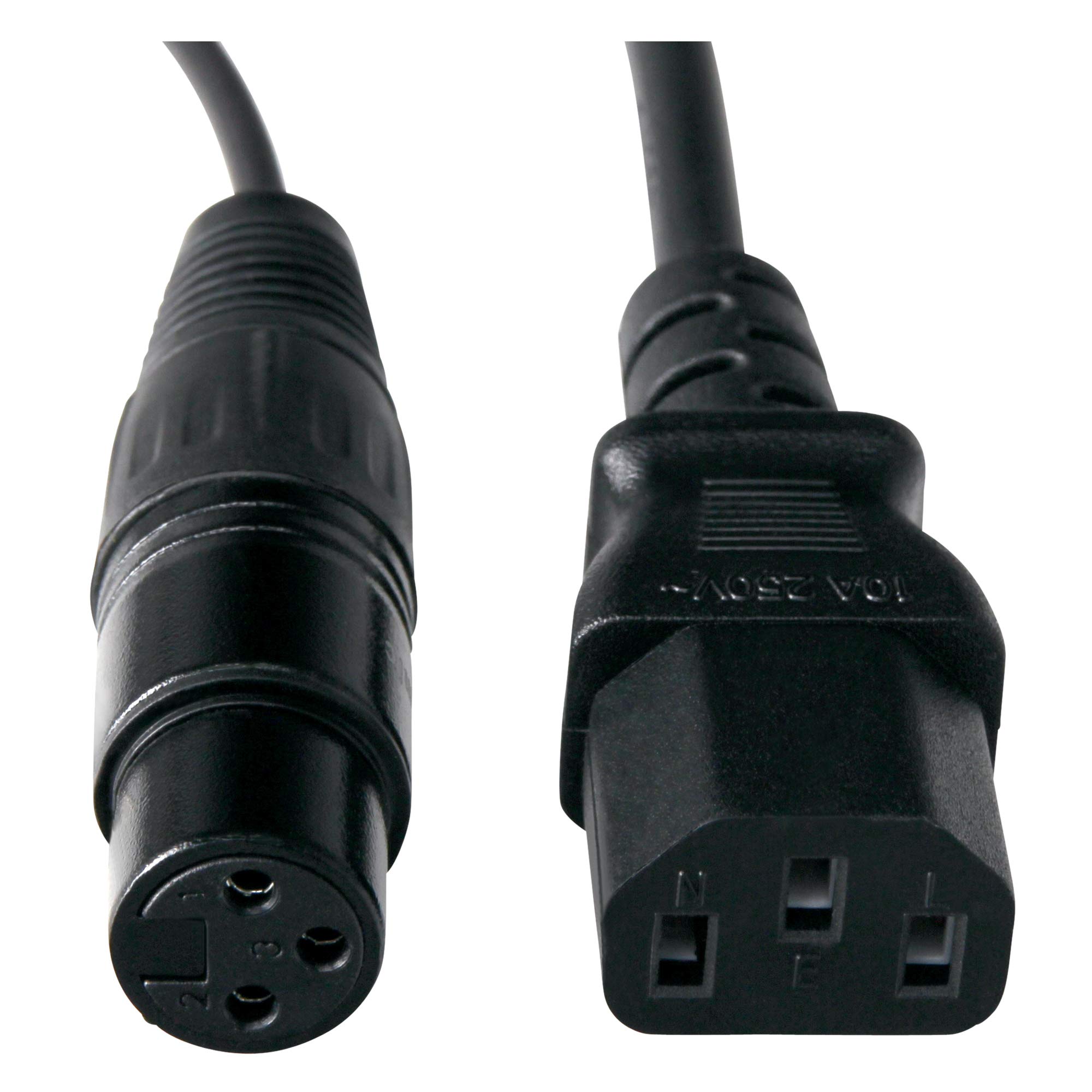Showlite Pronomic Stage IECD-2.5 DMX Cable Híbrido C/DMX (Cable combinado para alimentación y señal DMX, longitud: 2,5 m) Negro