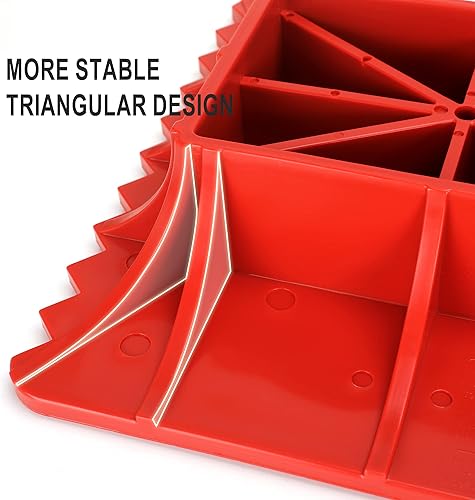 Miniatura 4 de Seven Sparta Soporte base compatible con Hi Lift Jack PP Pad para aliviar el hundimiento de elevación de Jack (rojo)