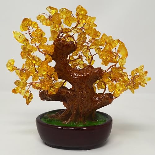 Miniatura 7 de Feng Shui Natural Cuarzo Amarillo Cristal Árbol del Dinero Decoración para la Riqueza y la Suerte W3950